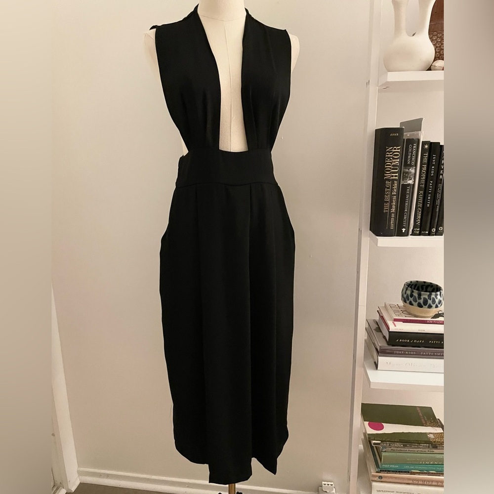 TROIS Black Pinafore Dress Size 1 XS/S